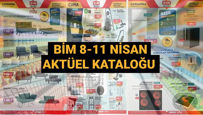 BİM 8-11 Nisan Aktüel Kataloğu: Yataklı Koltuk ve Temizlik Ürünleri ile Dolu!