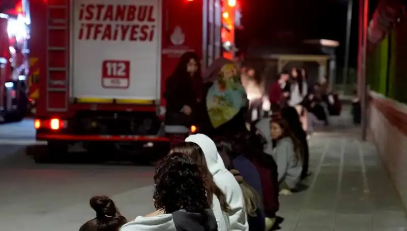 Kız Öğrenci Yurdunda Çıkan Yangın, 2500 Kişilik Tesisin Güvenliğini Test Etti